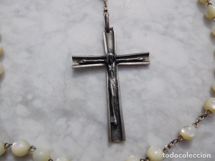 Antig&uuml;edades: Rosario de plata antiguo 14 - Foto 2