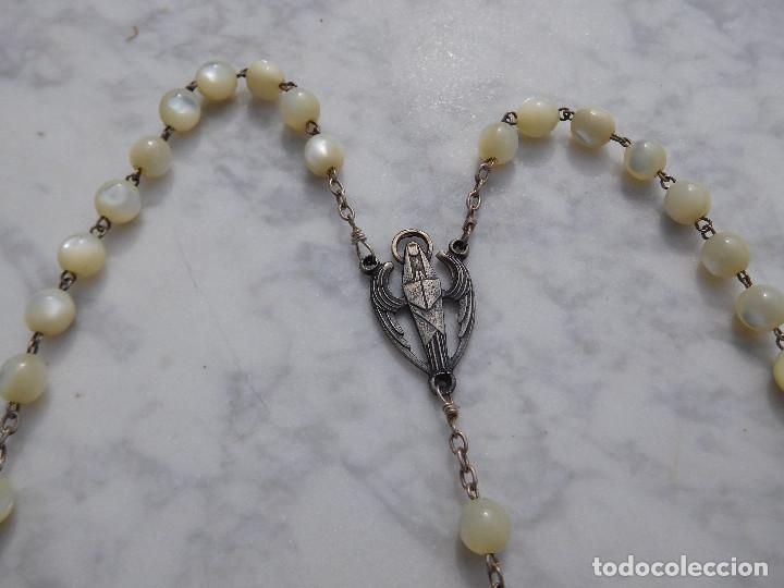 Antig&uuml;edades: Rosario de plata antiguo 14 - Foto 3