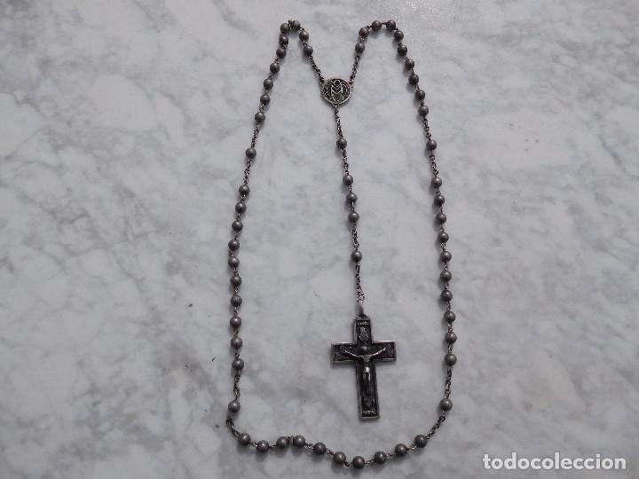 Antig&uuml;edades: Rosario de plata antiguo 20 - Foto 1