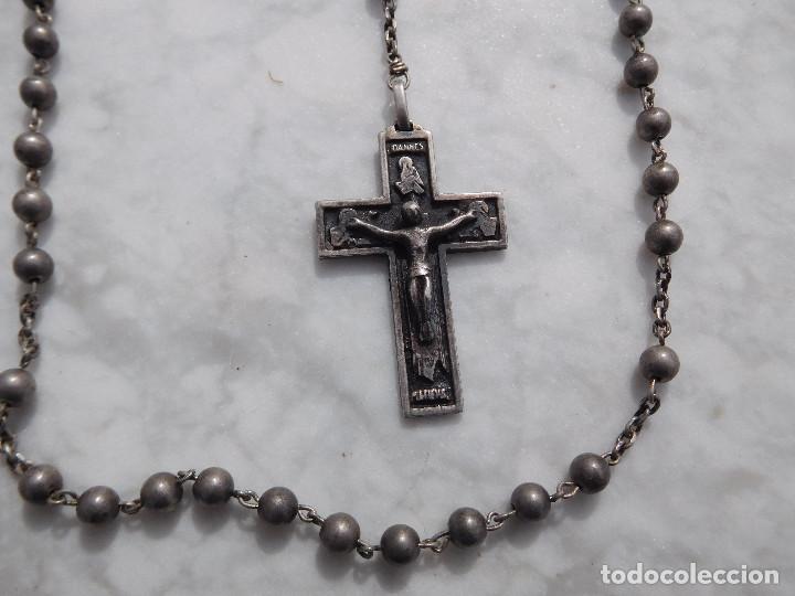 Antig&uuml;edades: Rosario de plata antiguo 20 - Foto 2