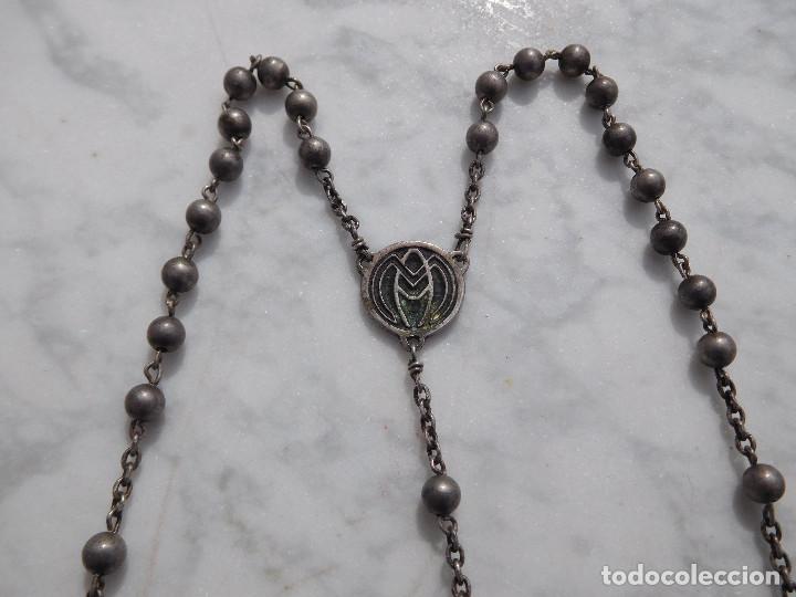 Antig&uuml;edades: Rosario de plata antiguo 20 - Foto 3