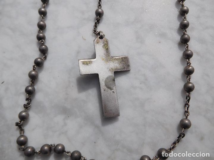 Antig&uuml;edades: Rosario de plata antiguo 20 - Foto 4