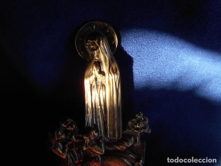 Antig&uuml;edades: VIRGEN DE F&Aacute;TIMA, RELIEVE EN LAT&Oacute;N - Foto 2