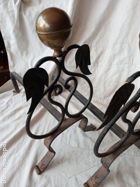 Antig&uuml;edades: Pareja de morillos de chimenea aniguos - Foto 3