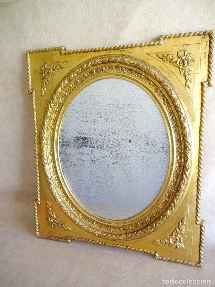 Antiguo Espejo Imperio Pan De Oro Restaurado Cr Comprar Espejos Antiguos En Todocoleccion
