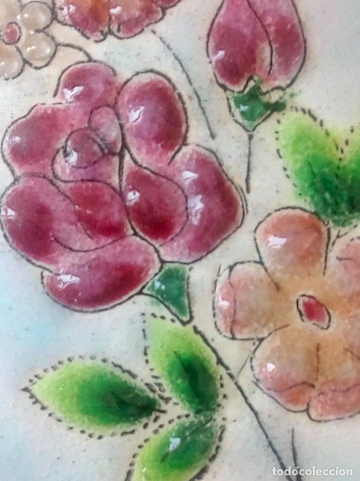 Antig&uuml;edades: CHAPAS ESMALTADAS. (Tema floral) - Foto 5