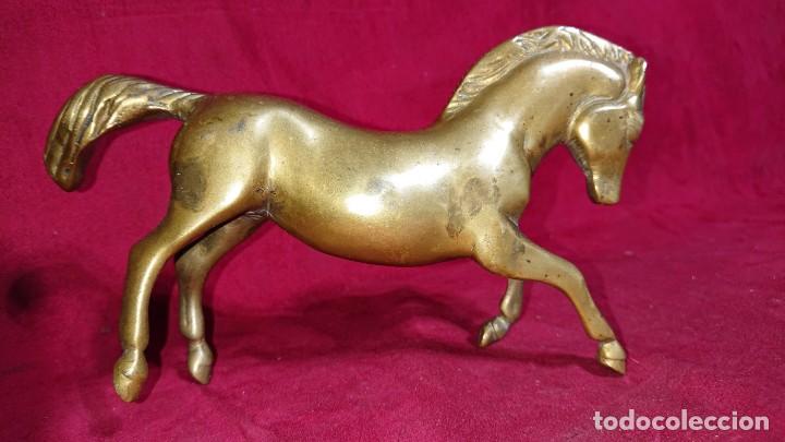 Antiquit&eacute;s: FIGURA CABALLO DE BRONCE 20,5 CM DE LONGITUD