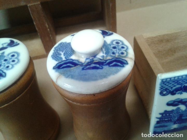 Antig&uuml;edades: Especiero  de porcelana inglesa. - Foto 2