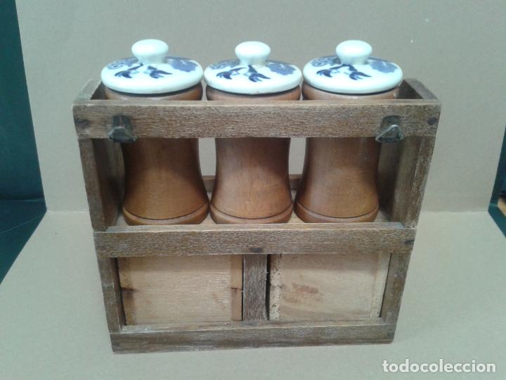 Antig&uuml;edades: Especiero  de porcelana inglesa. - Foto 6