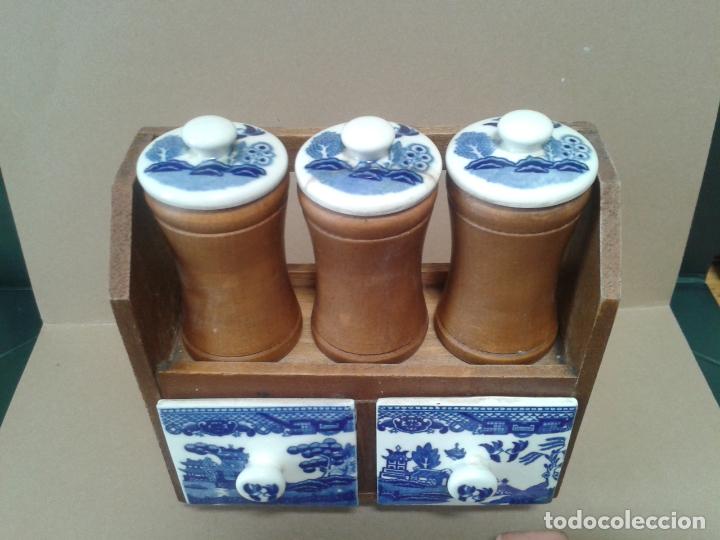 Antig&uuml;edades: Especiero  de porcelana inglesa. - Foto 1