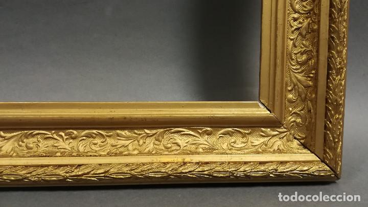 Antig&uuml;edades: MARCO DE MADERA DORADO 84x62 - Foto 5