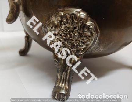 Antig&uuml;edades: ANTIG&Uuml;A  TETERA - CAFETERA  EN METAL  PLATEADO - Foto 2
