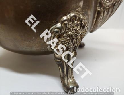 Antig&uuml;edades: ANTIG&Uuml;A  TETERA - CAFETERA  EN METAL  PLATEADO - Foto 3