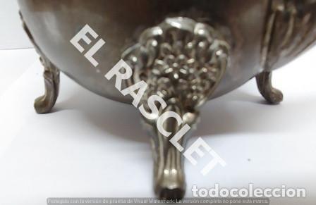 Antig&uuml;edades: ANTIG&Uuml;A  TETERA - CAFETERA  EN METAL  PLATEADO - Foto 11