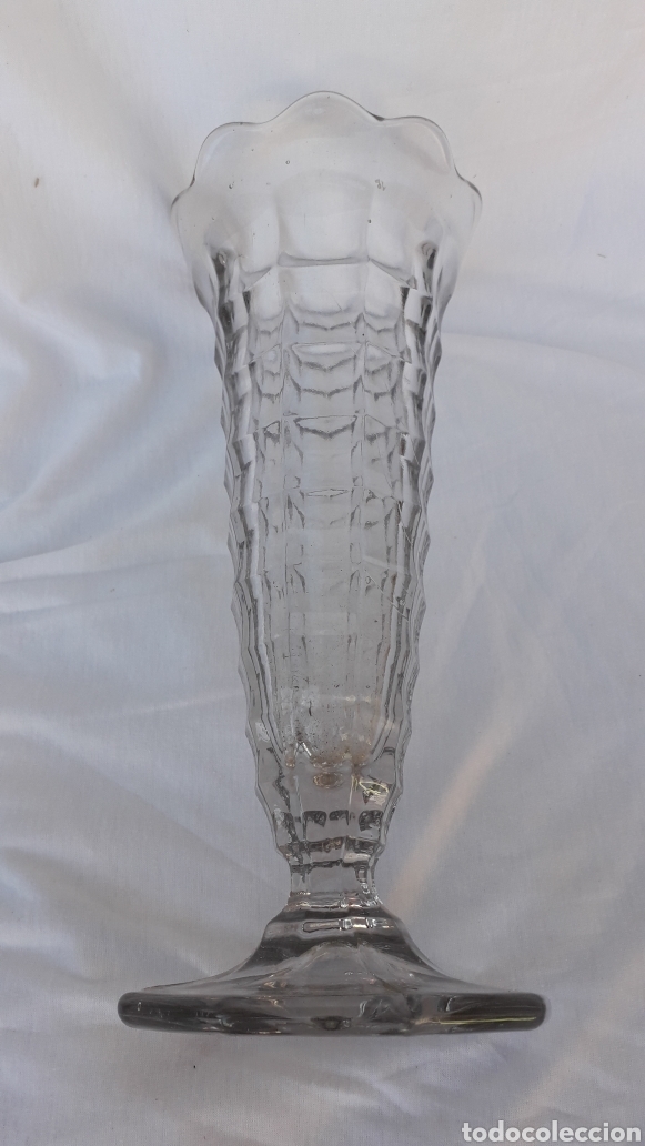 Antig&uuml;edades: Jarron cristal transparente - Foto 2