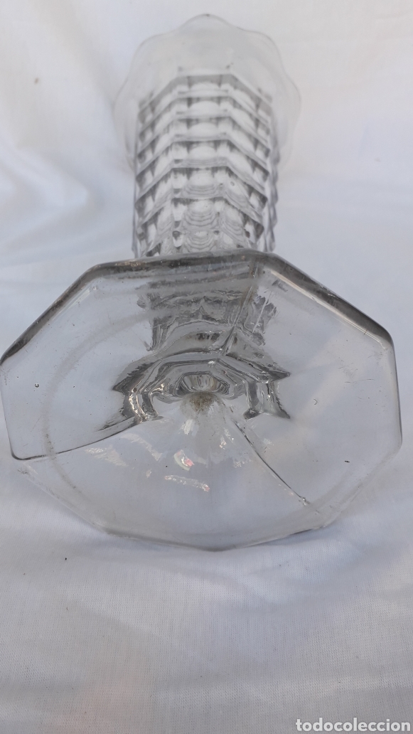 Antig&uuml;edades: Jarron cristal transparente - Foto 3