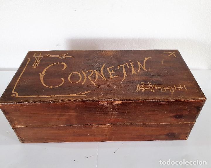Antig&uuml;edades: - CAJA DE MADERA CORNETIN - Foto 1