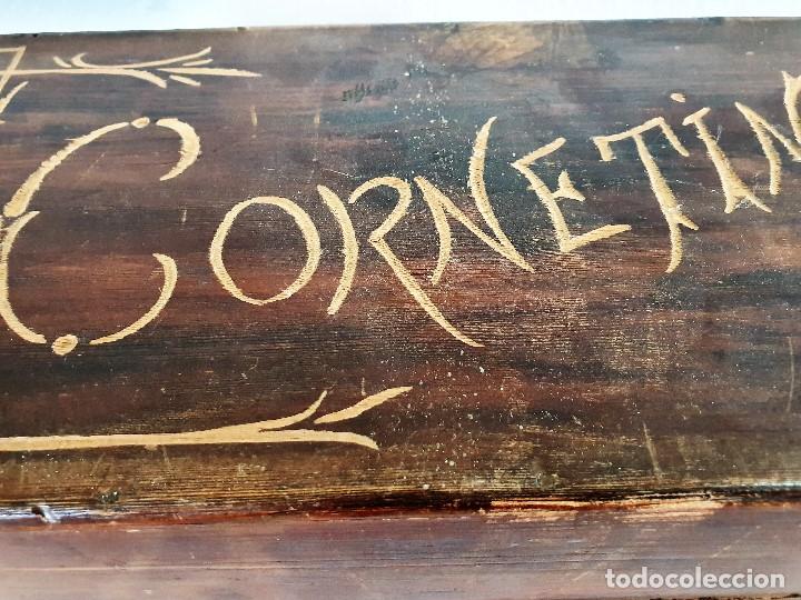 Antig&uuml;edades: - CAJA DE MADERA CORNETIN - Foto 2