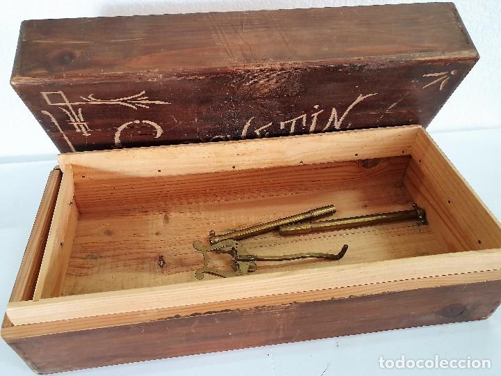 Antig&uuml;edades: - CAJA DE MADERA CORNETIN - Foto 5
