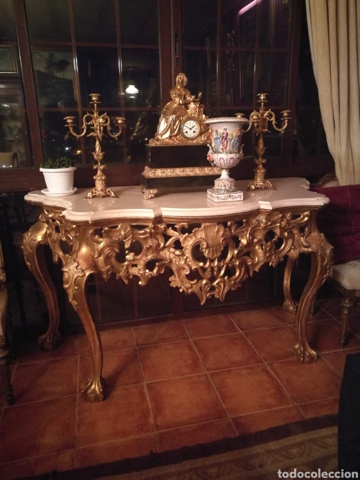 Antig&uuml;edades: Consolosa dorada siglo XVIII - Foto 8