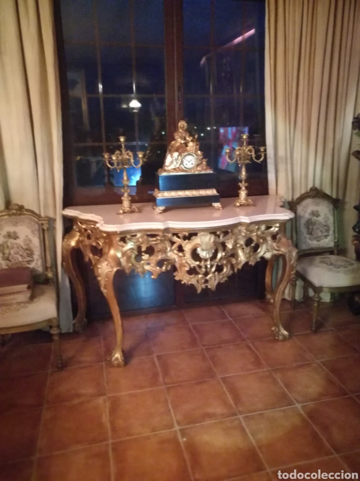 Antig&uuml;edades: Consolosa dorada siglo XVIII - Foto 9