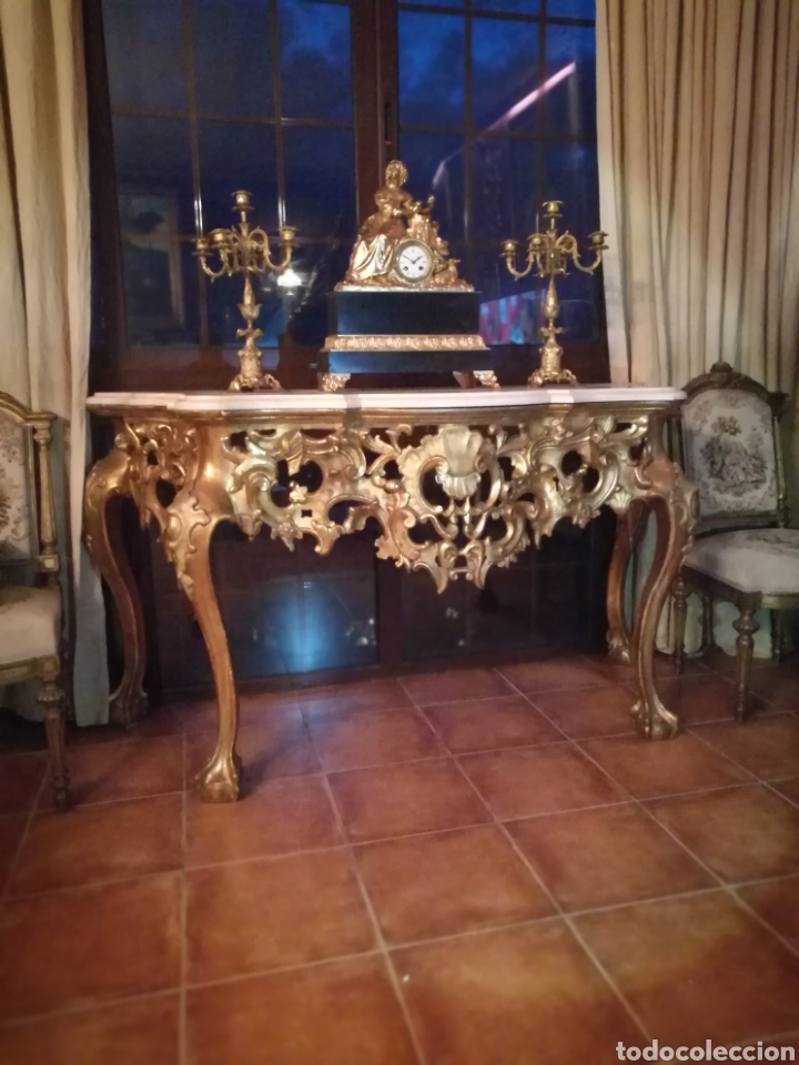 Antig&uuml;edades: Consolosa dorada siglo XVIII - Foto 10