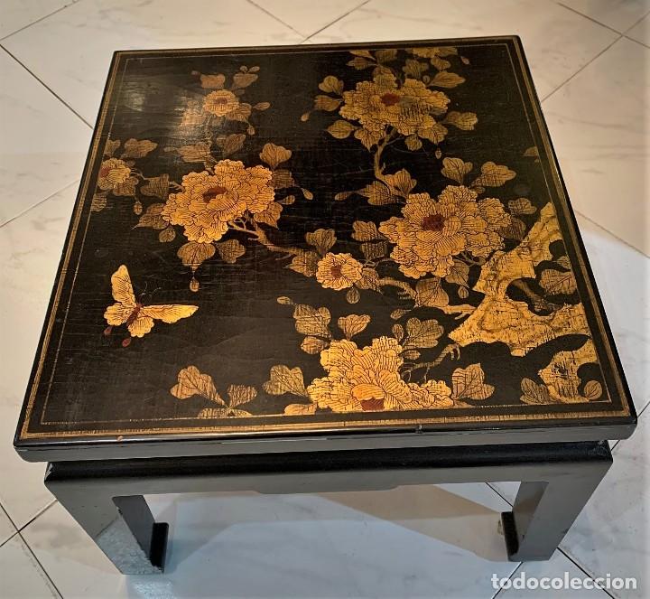 Antig&uuml;edades: Par de mesitas bajas de dise&ntilde;o oriental. - Foto 1