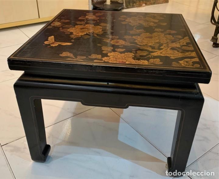 Antig&uuml;edades: Par de mesitas bajas de dise&ntilde;o oriental. - Foto 2