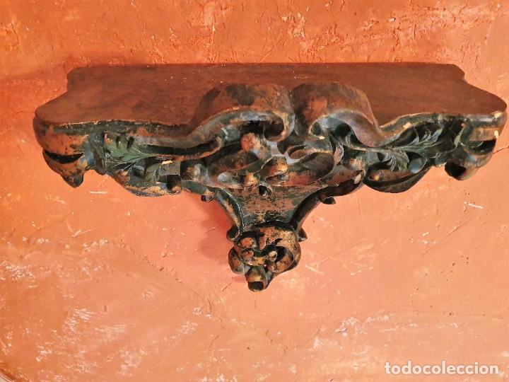 Antig&uuml;edades: PAREJA DE MENSULAS POLICROMADAS - Foto 2