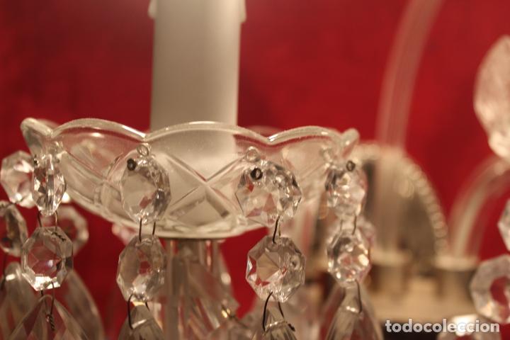 Antig&uuml;edades: APLIQUE DE DOS LUCES DE CRISTAL - Foto 16