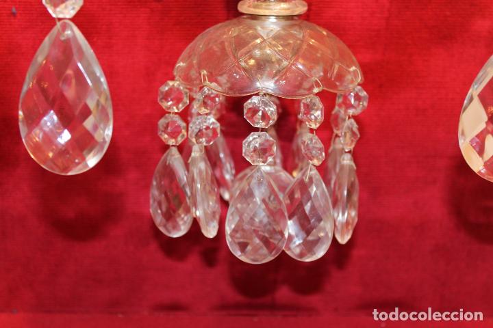 Antig&uuml;edades: APLIQUE DE DOS LUCES DE CRISTAL - Foto 17