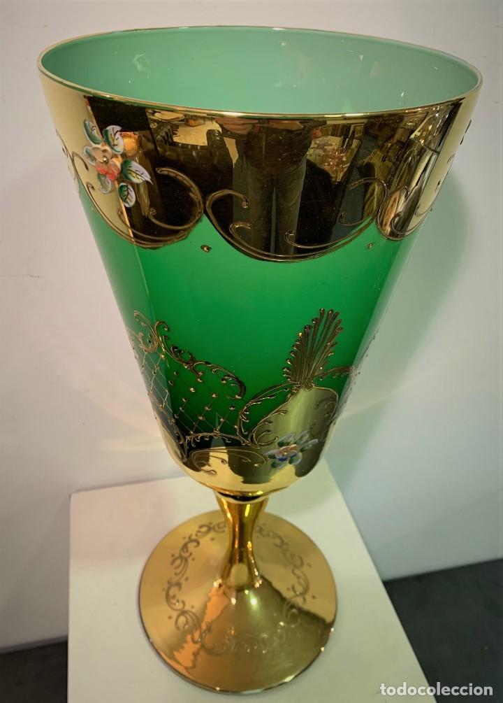 Antig&uuml;edades: MURANO, COPA CON ADORNOS EN ORO Y ESMALTES. - Foto 5