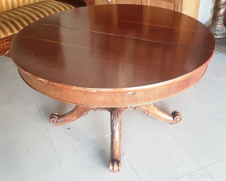Antig&uuml;edades: Mesa de caoba extensible - Foto 2