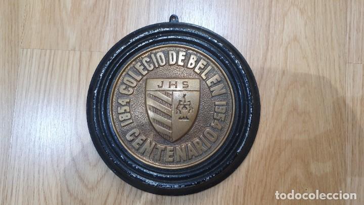 Antig&uuml;edades: FIDEL CASTRO ESCUELA BELEN PLACA BRONCE CENTENARIO HOMENAJE 1954