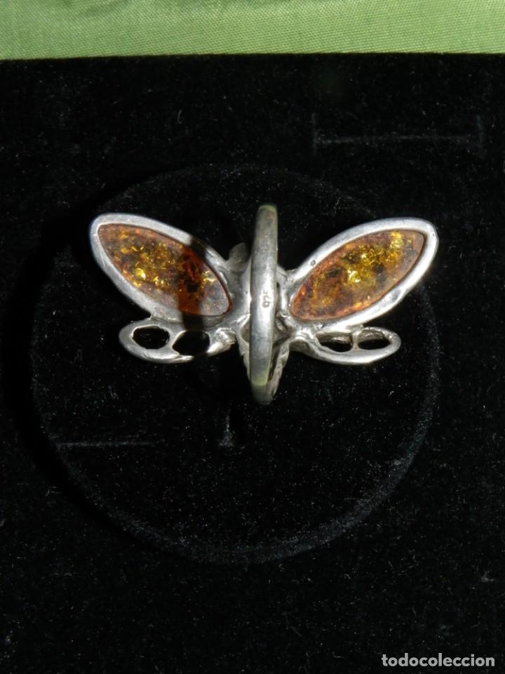 Antig&uuml;edades: Sortija mariposa ambar y plata - Foto 7