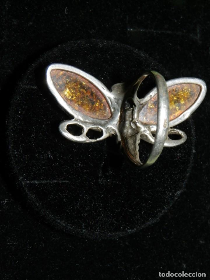 Antig&uuml;edades: Sortija mariposa ambar y plata - Foto 8