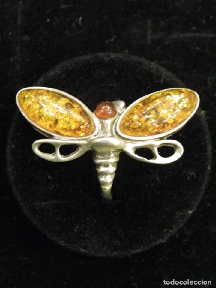 Antig&uuml;edades: Sortija mariposa ambar y plata - Foto 10