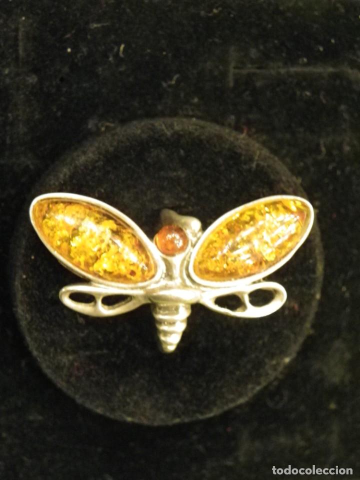 Antig&uuml;edades: Sortija mariposa ambar y plata - Foto 11