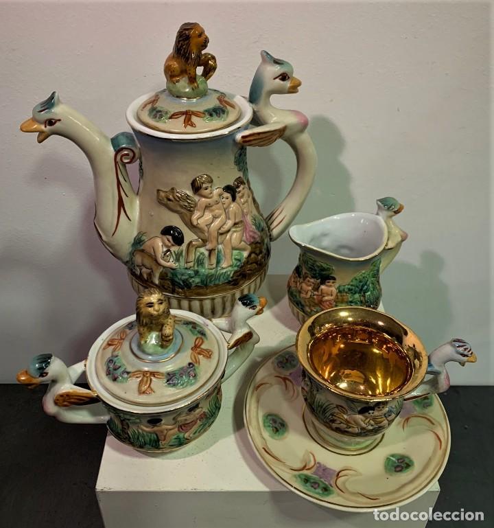 Antig&uuml;edades: Capodimonte, juego de te. - Foto 1