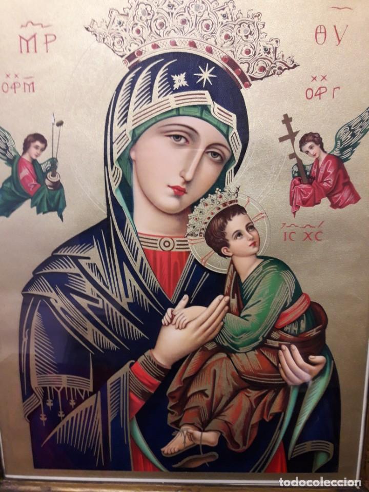 Antig&uuml;edades: Marco con estampa de virgen - Foto 3