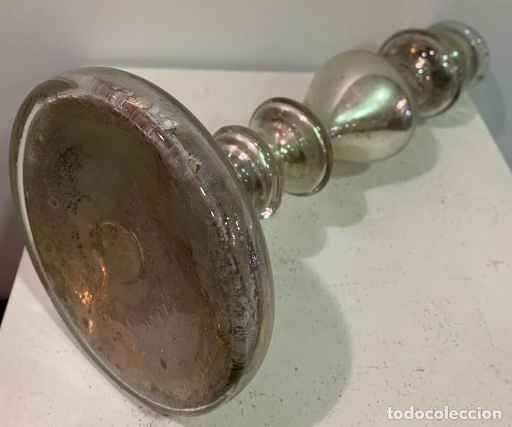 Antig&uuml;edades: Candelero de cristal de La Granja. - Foto 2