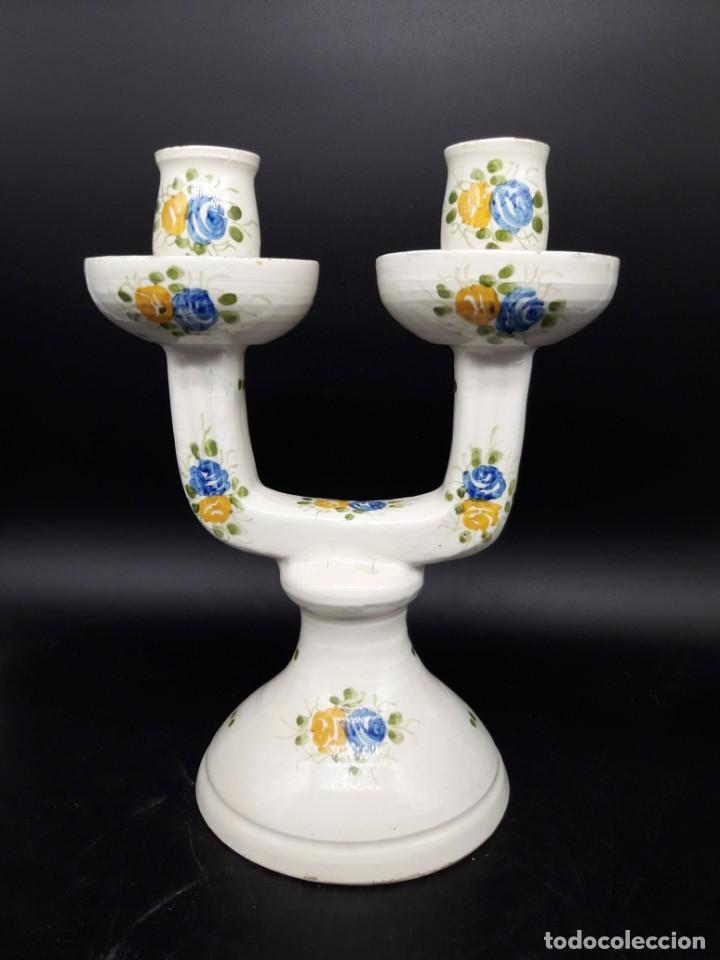 Antig&uuml;edades: Candelabro de ceramica - Foto 1