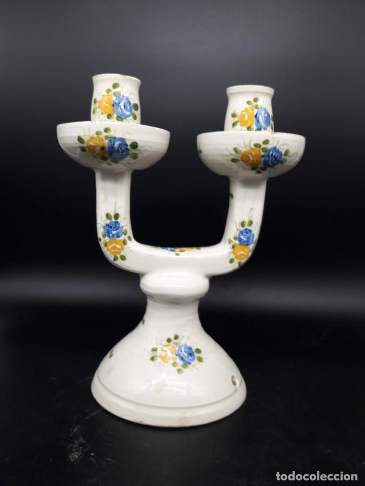 Antig&uuml;edades: Candelabro de ceramica - Foto 3
