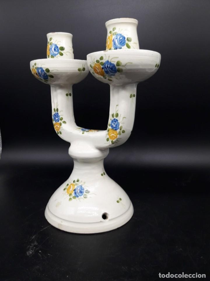 Antig&uuml;edades: Candelabro de ceramica - Foto 4