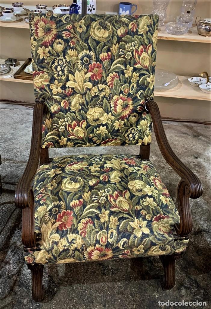 Antig&uuml;edades: Sill&oacute;n Luis XIII. Francia. - Foto 2