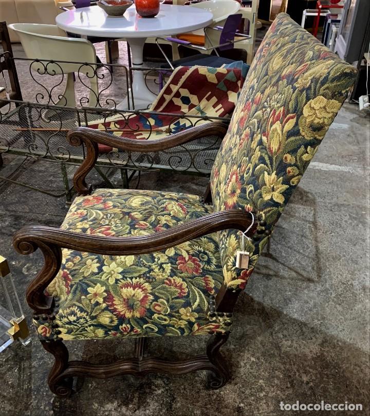 Antig&uuml;edades: Sill&oacute;n Luis XIII. Francia. - Foto 3