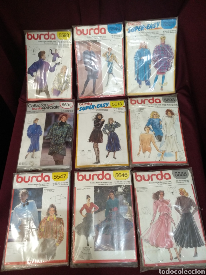 Antig&uuml;edades: Lote 9 patrones, BURDA. - Foto 2