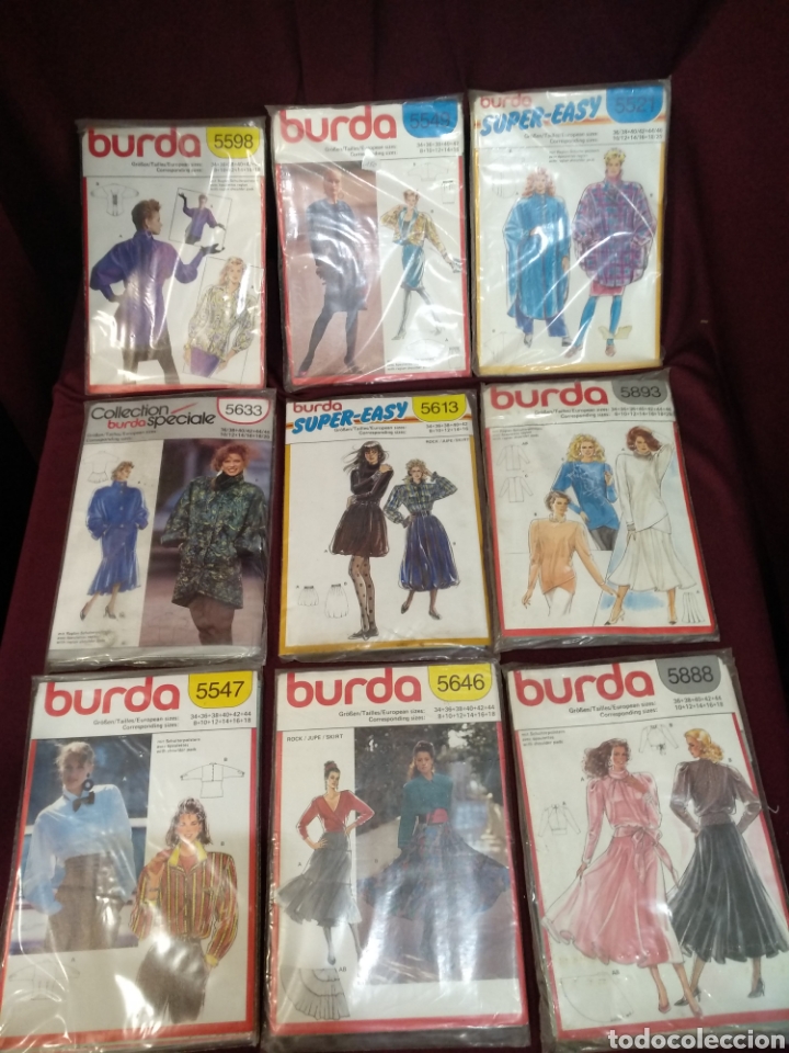 Antig&uuml;edades: Lote 9 patrones, BURDA. - Foto 1