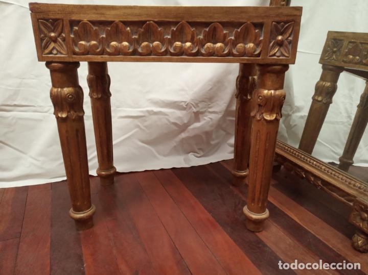 Antig&uuml;edades: Mesillas pan de oro pareja - Foto 3