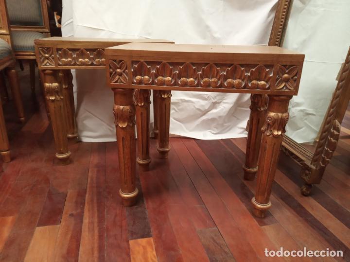 Antig&uuml;edades: Mesillas pan de oro pareja - Foto 1